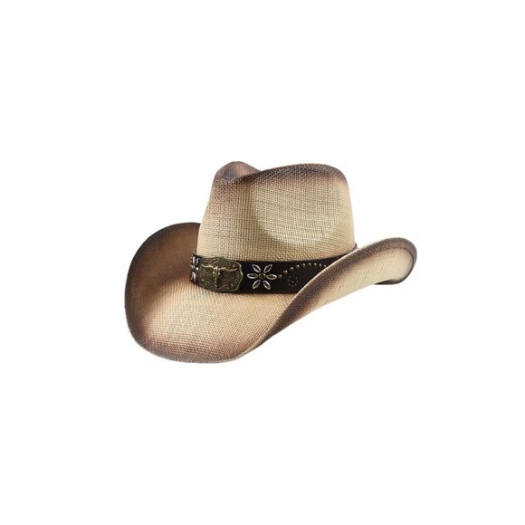 3773 Women\'s Cowboy Hat Western Cowgirl Hats Straw Classic Wide Brim Sun